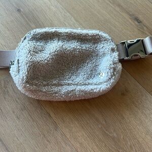 Lululemon Cream Sherpa Belt Bag